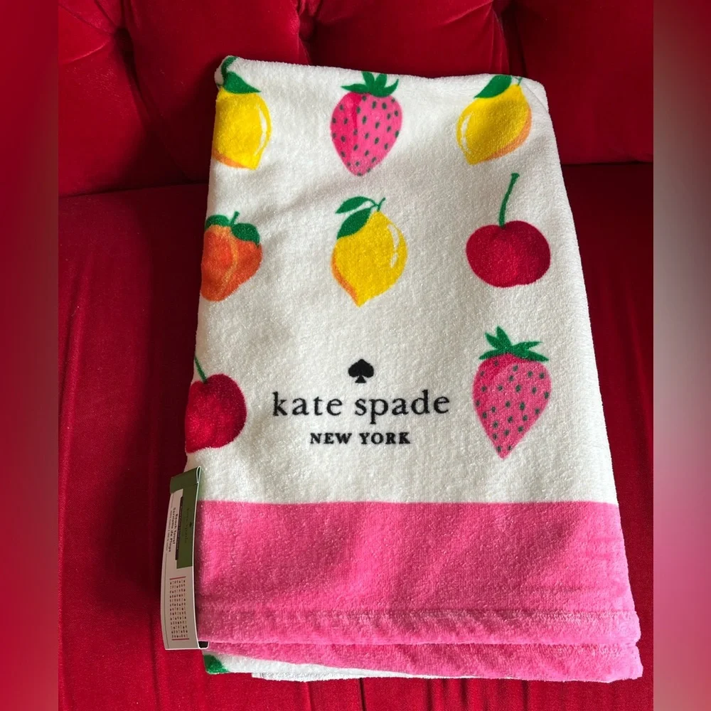 kate spade fruit beach towel NWT